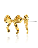 18k gold-plated stainless steel, Tarnish-free, Waterproof, Suitable for sensitive skin, gold earrings, retro earrings, vintage charm, classic earrings, beautiful earrings, timeless earrings, stud earrings, bow earrings
